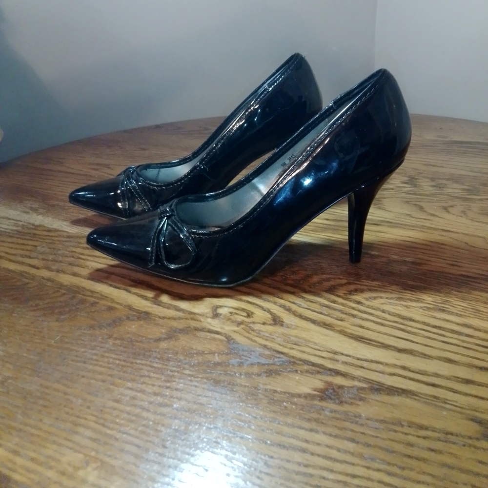Elegant Black Patent Leather Heels